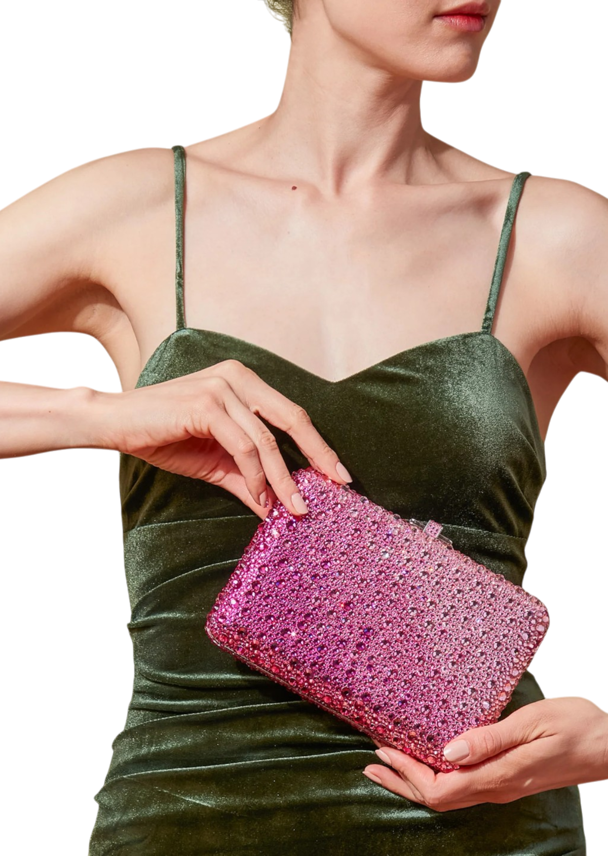 Slim Slide Gradient Caviar Fuchsia Bag