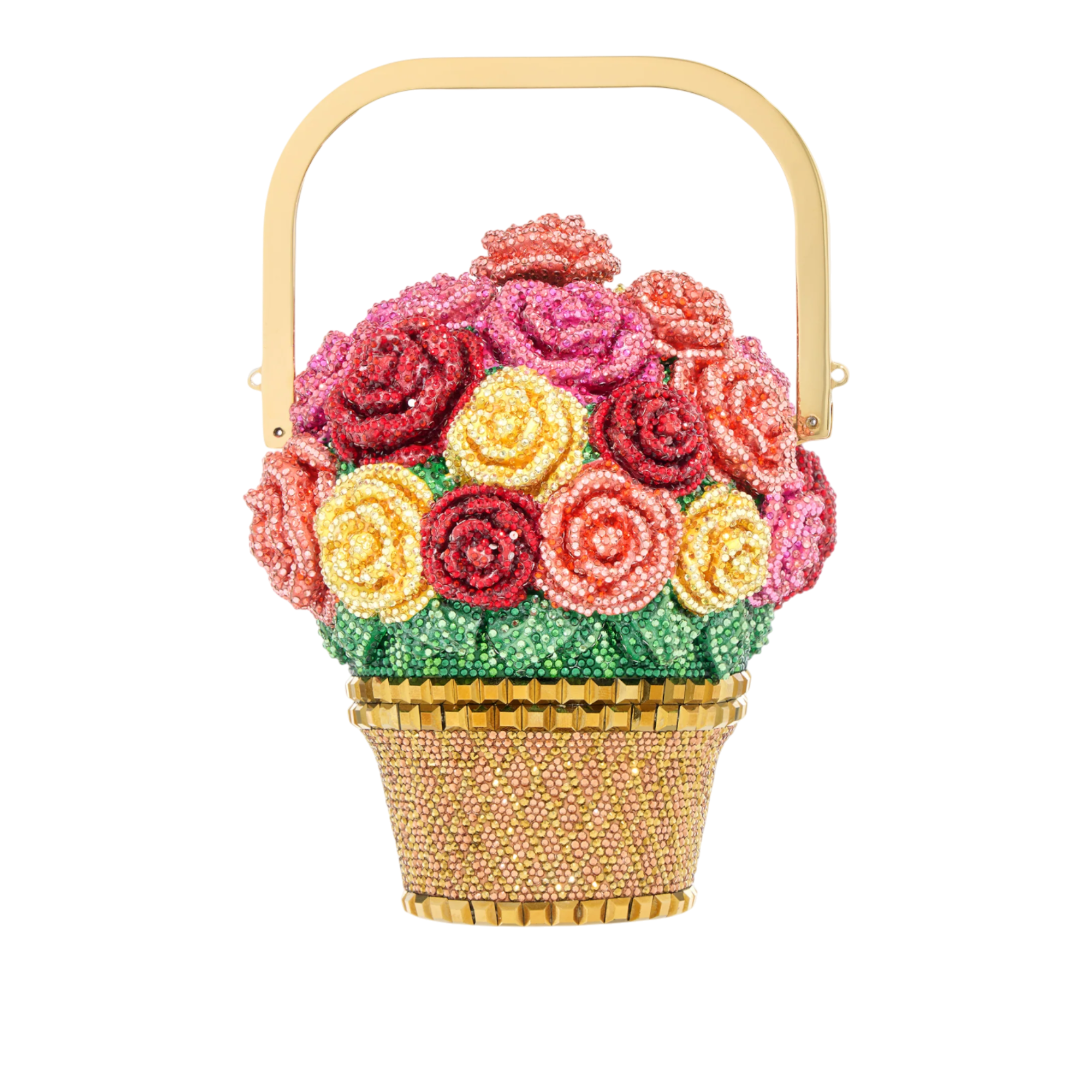 Basket of Roses Crystal Clutch Bag