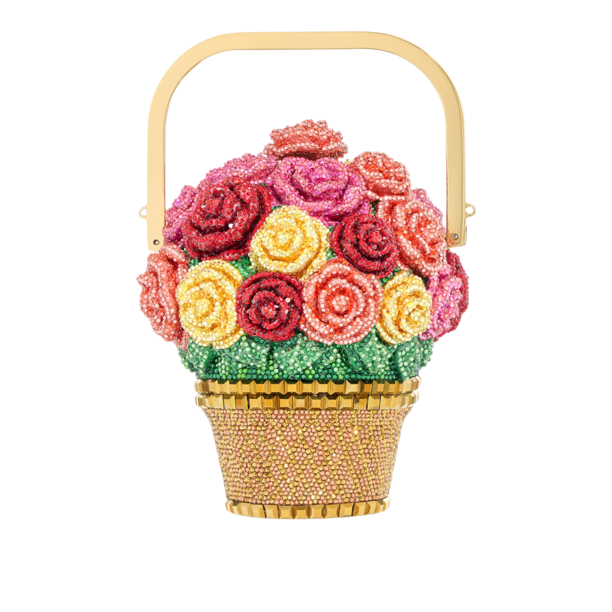 Basket of Roses Crystal Clutch Bag