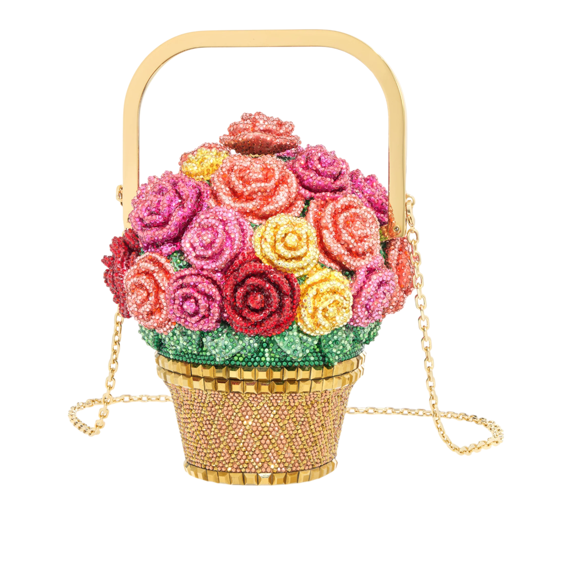 Basket of Roses Crystal Clutch Bag