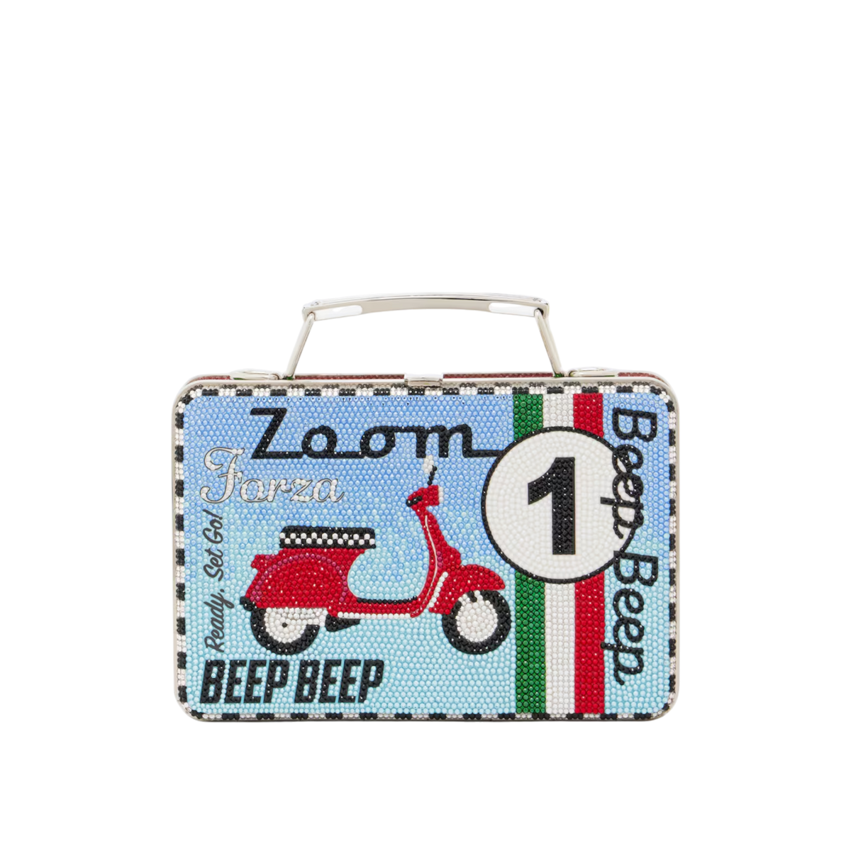 Lunch Box Crystal Embellished Clutch Bag