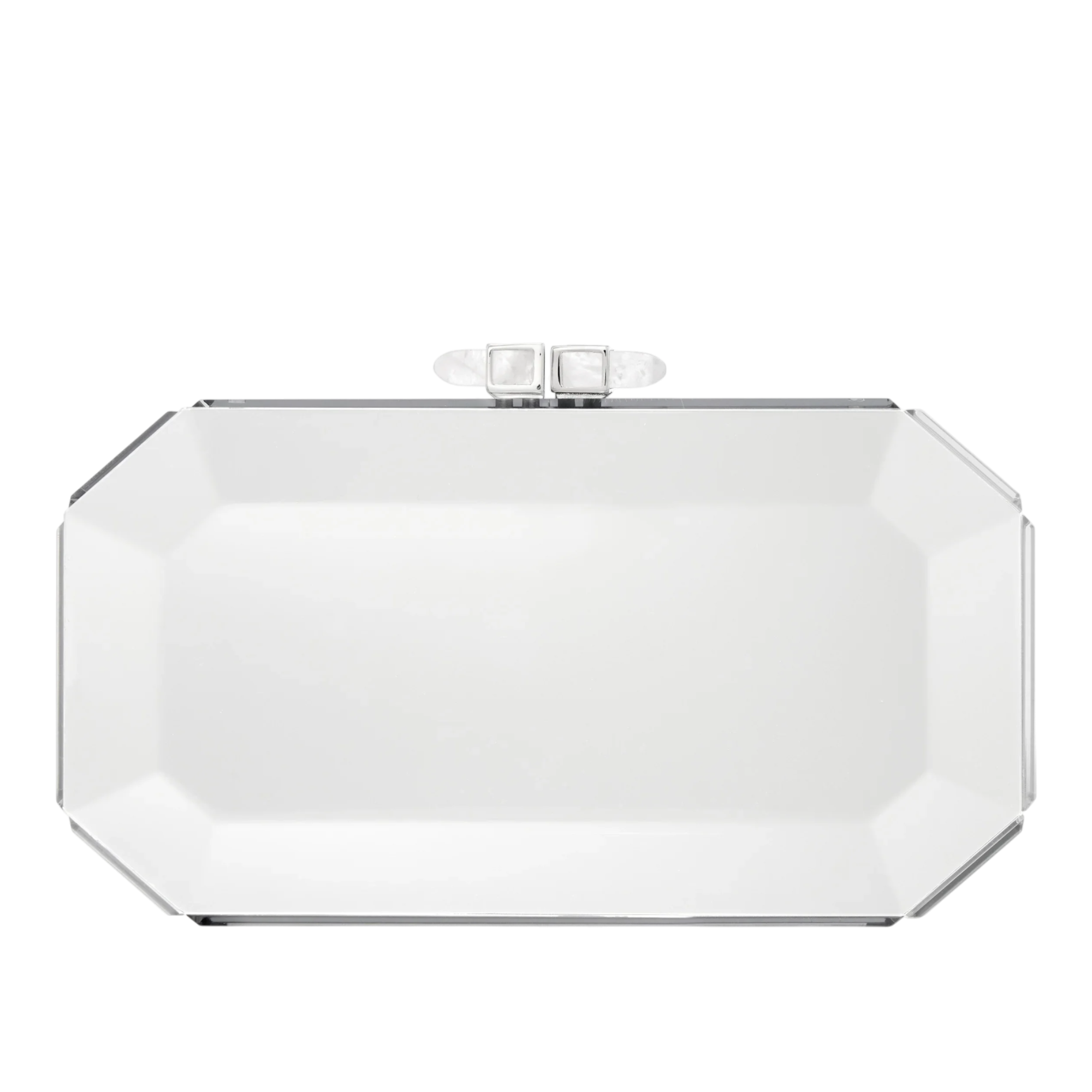 Faye Reflection Silver Clutch