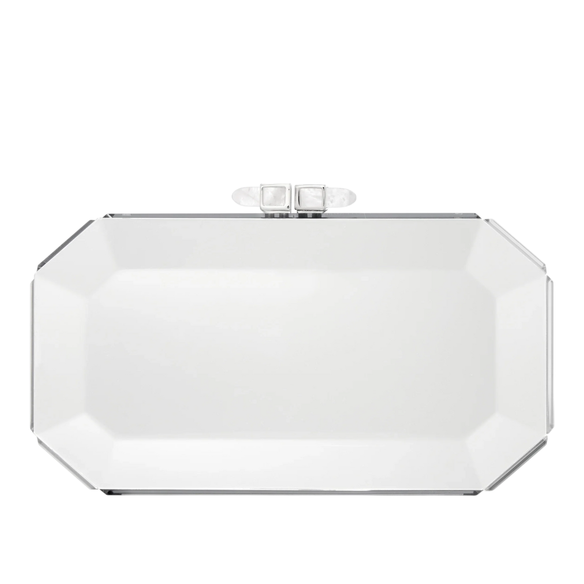 Faye Reflection Silver Clutch