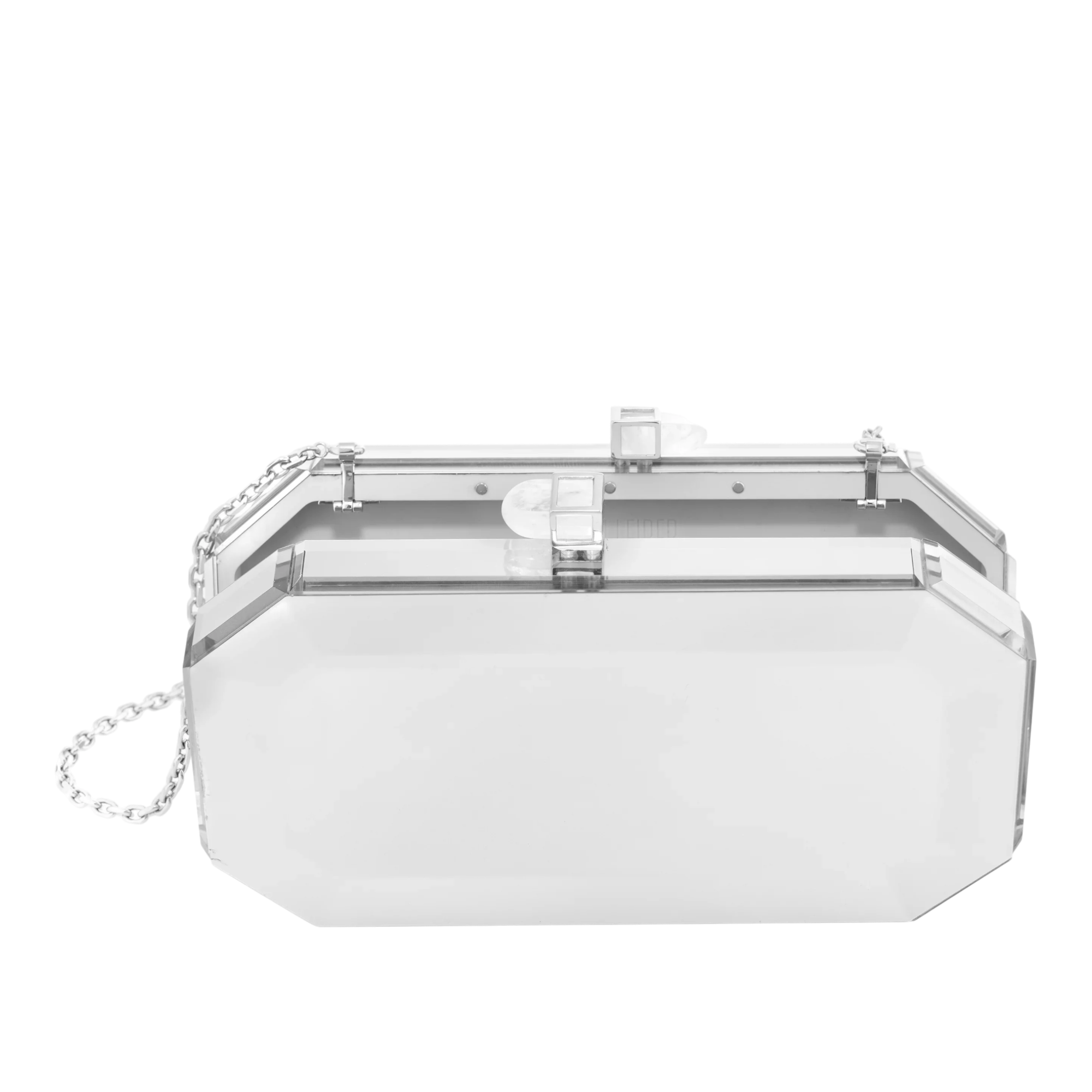 Faye Reflection Silver Clutch