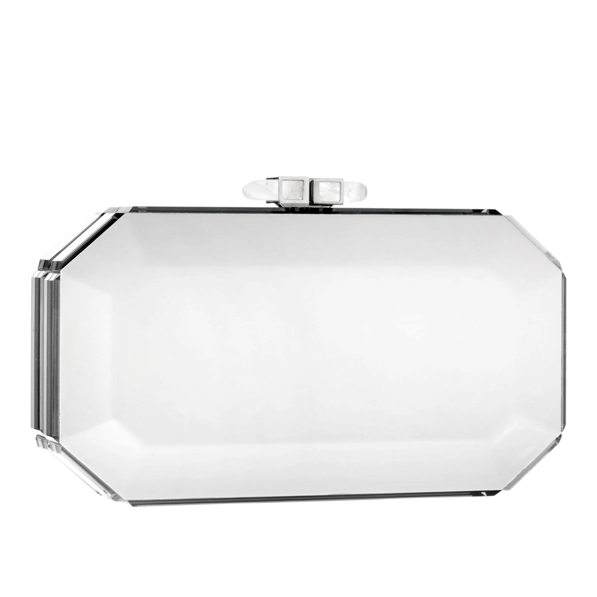 Faye Reflection Silver Clutch