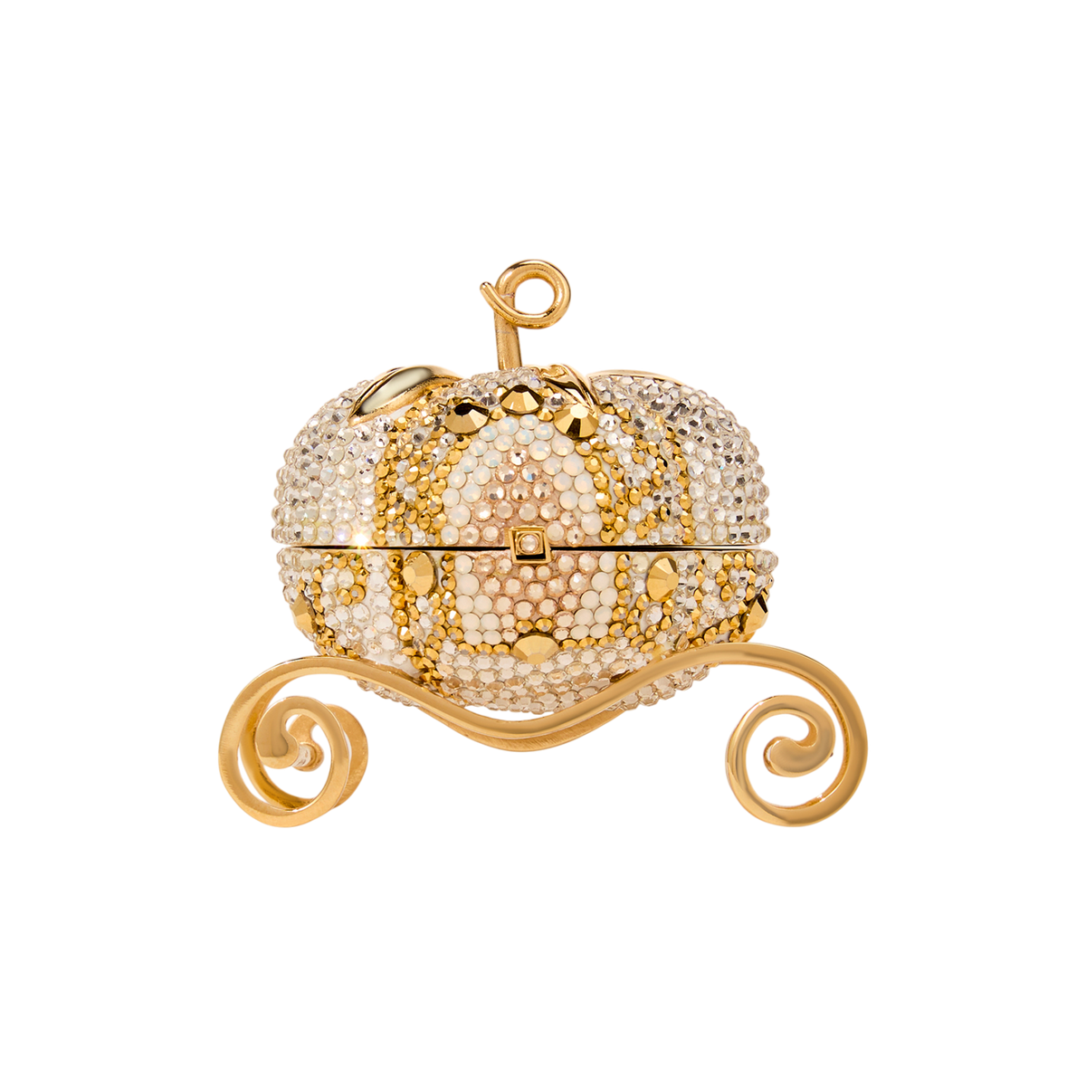 Carriage Pillbox Crystal Clutch